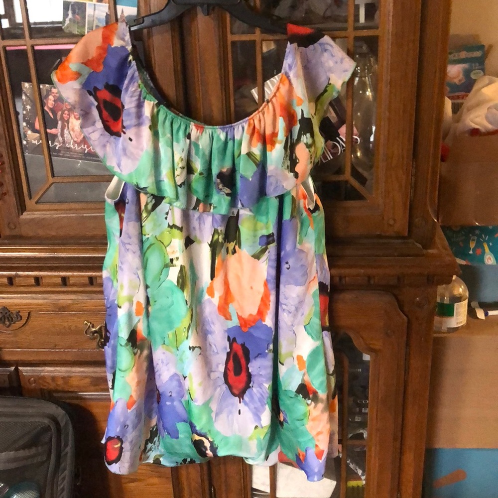 Multi color on or off the shoulder top